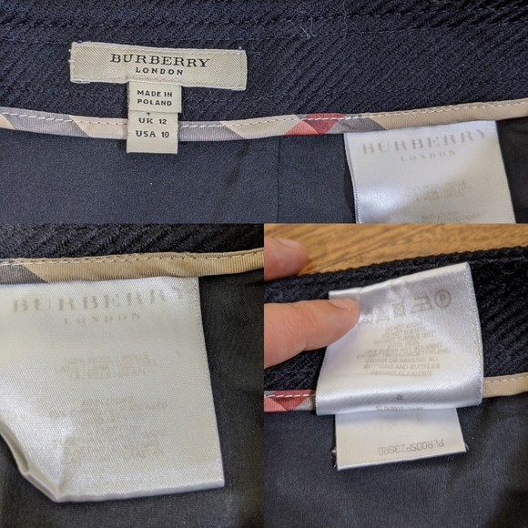 BURBERRY London Short Skirt Textured Big P… - Picture 7 of 8